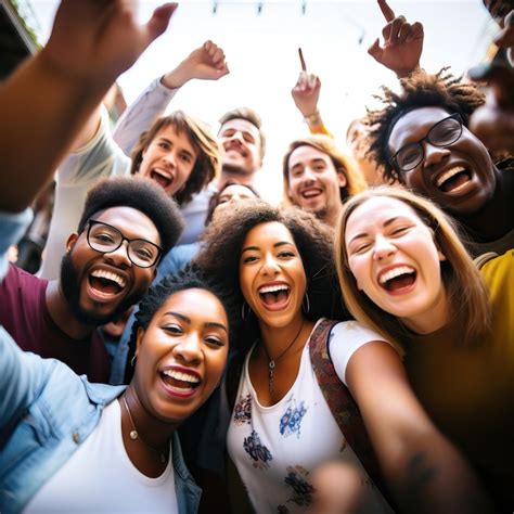 Premium Photo | A group of people are posing for a photo with one of ...