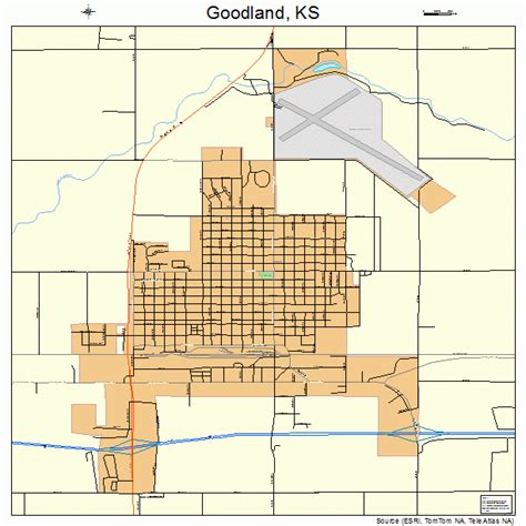 Goodland Kansas Street Map 2026875