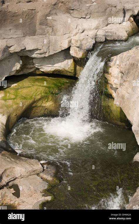 Godavari river gushing down as waterfall Nasik Maharashtra India Asia ...