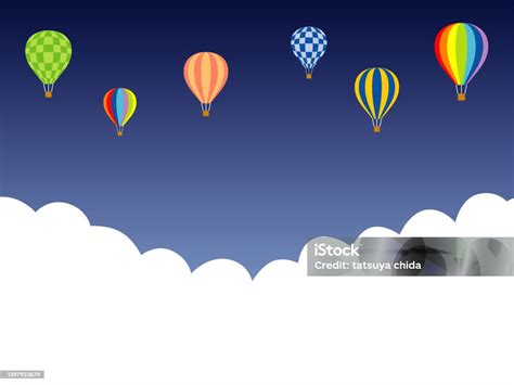 Balloon And Sky Wallpaper Stock Illustration - Download Image Now ...