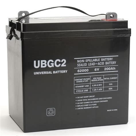 UPG UB-GC2 Golf Cart SLA / AGM Battery - 6 Volt 200AH - L5 Terminal ...