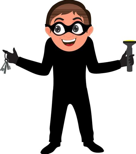 Cartoon character of a thief. 25325539 Vector Art at Vecteezy