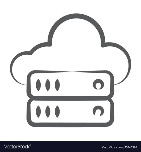 Cloud server Royalty Free Vector Image - VectorStock