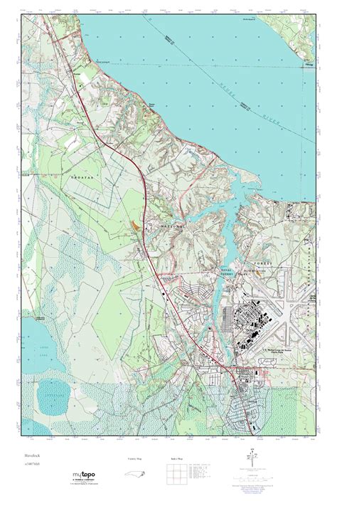 MyTopo Havelock, North Carolina USGS Quad Topo Map