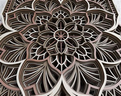 Layered Laser Cut Mandala Laser Cut Mandala DXF Multilayer | Etsy