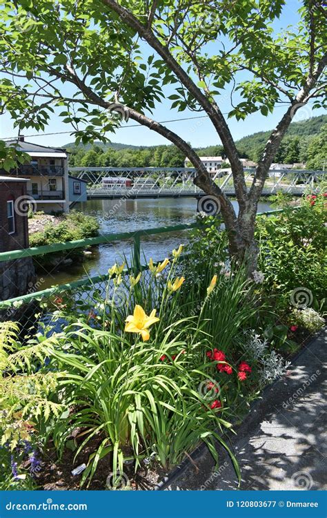 View from Bridge of Flowers, Shelburne Falls, Franklin County ...