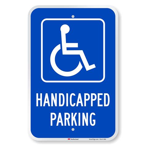 Buy SmartSign Handicapped Parking Sign, 12 x 18 Inches 3M Engineer ...