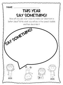 Say Something (Peter H. Reynolds) Book Companion Activities by Teach on the Fly