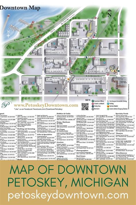 Map of Downtown Petoskey, Michigan - Explore Shops and Restaurants