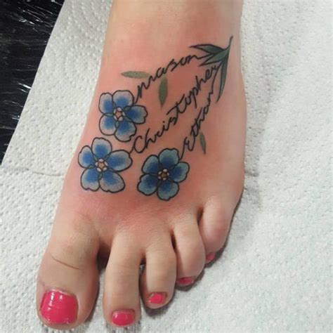 Forget Me Not Tattoo Foot - change comin