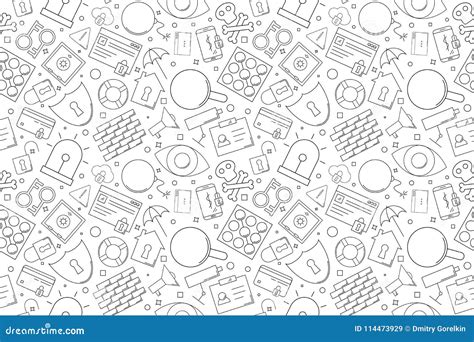 Vector Security Pattern. Security Seamless Background Stock Vector ...