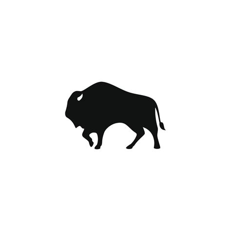 bison silhouette vector design for logo icon 6329982 Vector Art at Vecteezy