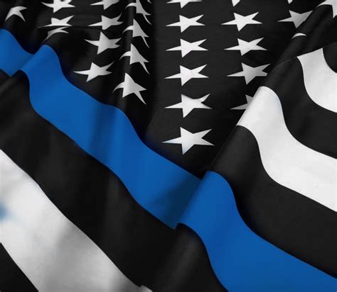 Thin Blue Line Flag USA 3 x 5 FT Full Size Police Flag 100% Polyester ...