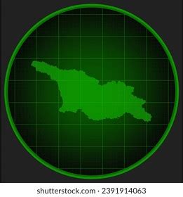 Vector Map Georgia On Radar Screen Stock Vector (Royalty Free ...