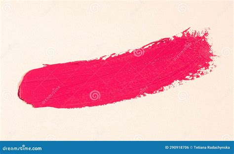 Deep Red Swatch of Lip Gloss, Cosmetic Product Stroke or Paint, Macro. Stock Photo - Image of ...