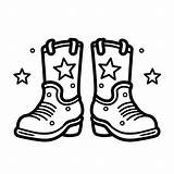 Printable Cowgirl Boots Coloring Page  sketch template