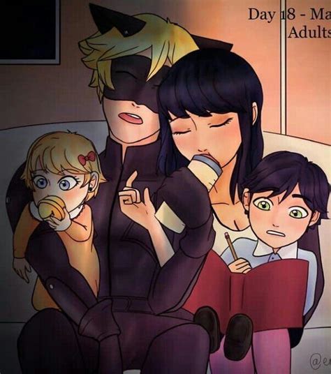 Marinette and cat noir are sleeping by HugoThomasagreste on DeviantArt