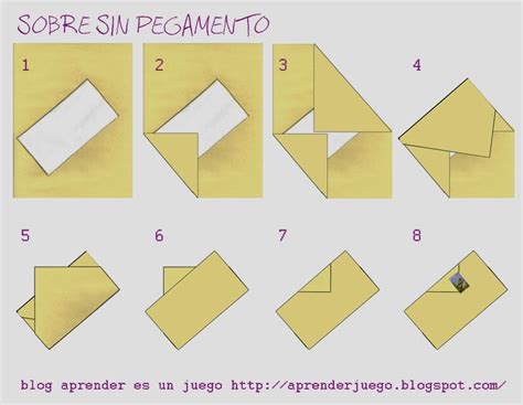 Sobre sin pegamento para enviar cartas - Aprender con el juego