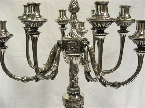 Magnificent and Impressive, Large Pr Of Antique Silver Candelabra For Sale at 1stDibs | large ...