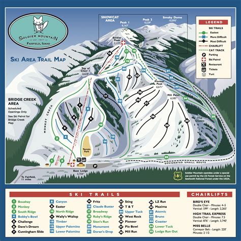 Soldier Mountain Ski Area Trail Map | OnTheSnow