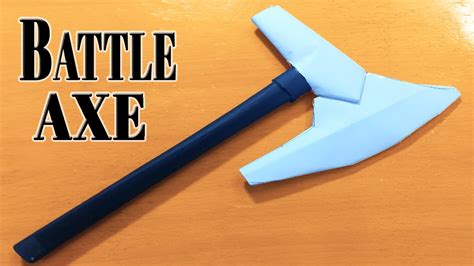 How to Make A Paper Tomahawk Battle Axe - YouTube