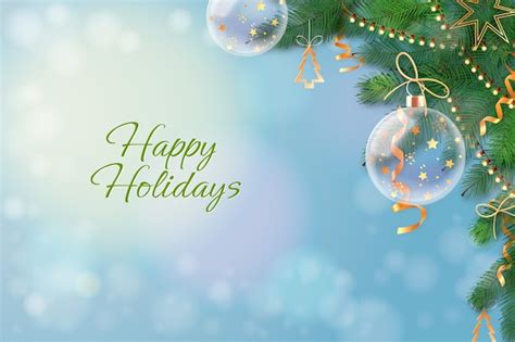 Free Vector | Realistic happy holidays background