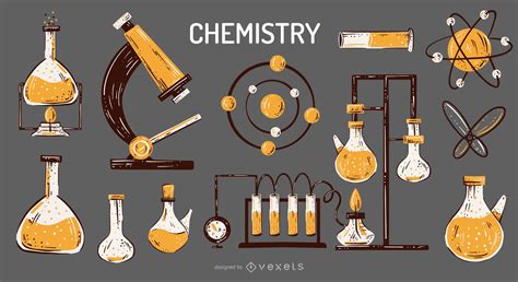 Descarga Vector De Conjunto De Ilustración De Elementos De Química