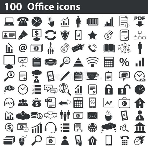 Office icons, part 2 stock vector. Illustration of marker - 12315753