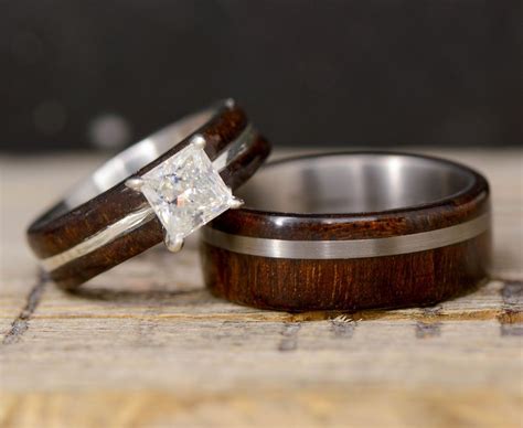 Pin by Riki Stahl on Ring | Wooden wedding rings sets, Wood wedding ...