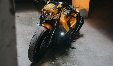 This custom Honda X4 is called ‘Bumblebee’ & is inspired by ...