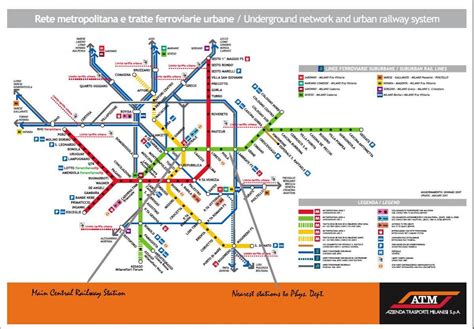 Milan train station map - Milano train station map (Lombardy - Italy)