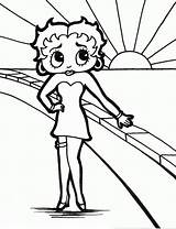 Free Betty Boop Drawing To Download And color  Coloring Pages sketch template