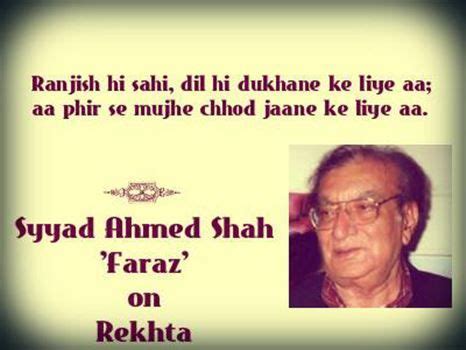 Ahmed Faraz Shayari At rekhta Poet Quotes, Sufi Quotes, Hindi Quotes On Life, Urdu Quotes ...