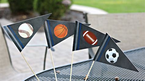 BOY SPORTS THEME Birthday Centerpiece Sticks, All Sports Party ...