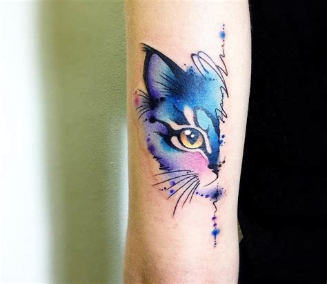 Cat tattoo - Watercolor cat tattoo - Cat tattoo designs - Tattoos - Arm tattoos for women - Wa ...