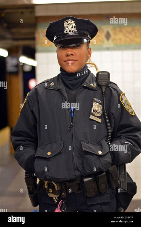 Portrait of New York City police officer Rodriguez on the 34th Street ...