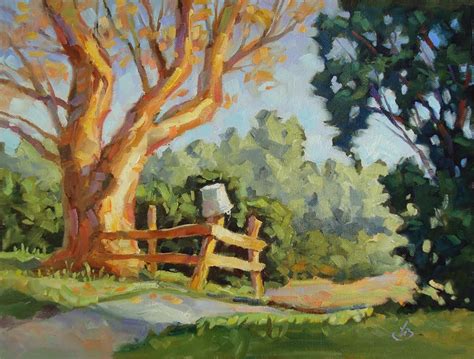 TOM BROWN FINE ART: LARGE RURAL LANDSCAPE PAINTING BY TOM BROWN