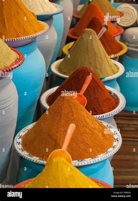 Spices at the market Marrakech, Morocco Stock Photo, Royalty Free Image ...