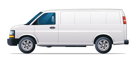 Cargo van vector illustration. Van car side view isolated on white ...