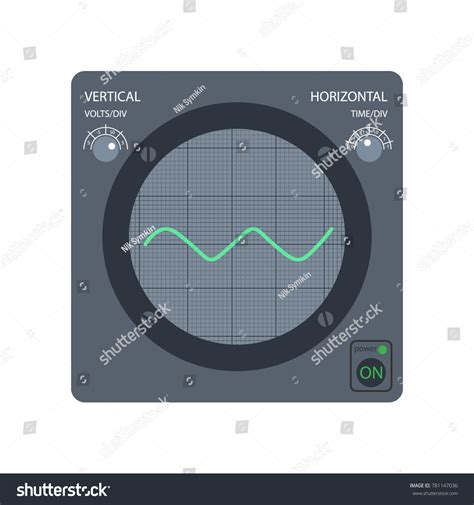 Oscilloscope Vector Flat Oscilloscope Vector Flat Stock Vector (Royalty Free) 781147036 ...