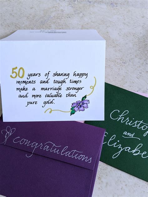 50th Wedding Anniversary Card, Marriage Celebration, Golden Anniversary Card, Anniversary Card ...