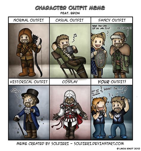 Character Outfit Meme: Bron by Isriana on DeviantArt