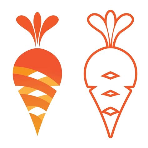 Premium Vector | Carrot logo vector icon illustration design template