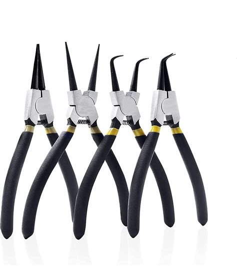 GSK Cut® Snap Ring Pliers Set Heavy Duty Internal | External Circlip Pliers Kit with Straight ...