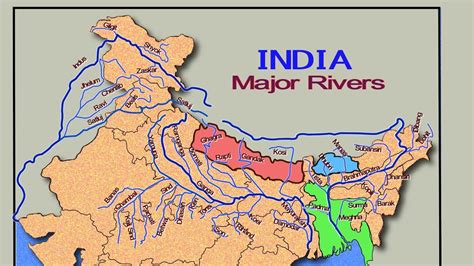 Political Map Of India With Rivers