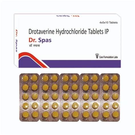 Drotavetine Hci. Ip 40 mg. Drotaverine Hydrochloride Tablet at Rs 80/stripe in New Delhi