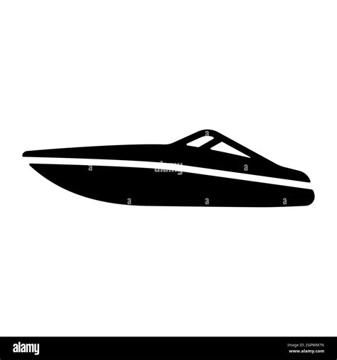 Speedboat flat vector glyph icon design isolated Stock Vector Image ...