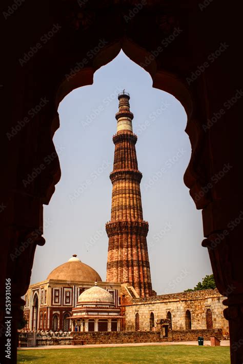 Qutub minar, Architecture of the Delhi Sultanate Stock Photo | Adobe Stock