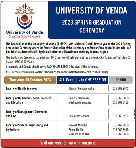 UNIVERSITY OF VENDA 2023 SPRING GRADUATION CEREMONY | University of Venda