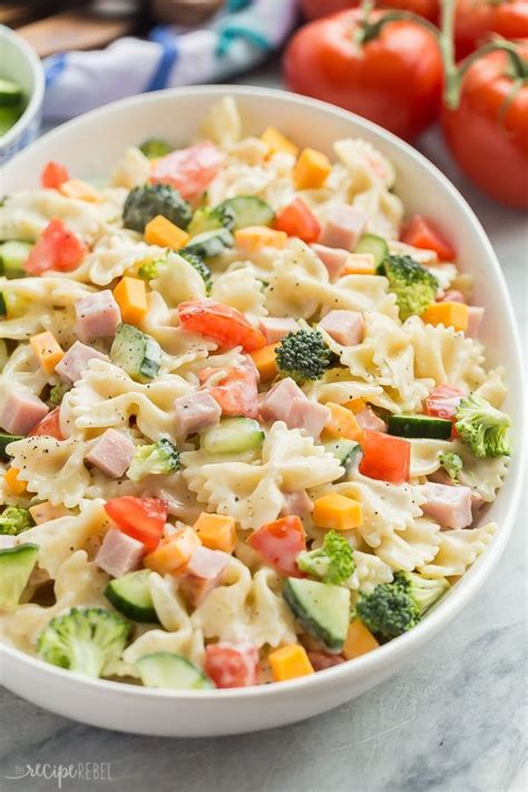 This Creamy Ranch Bowtie Pasta Salad is an easy summer side dish for ...